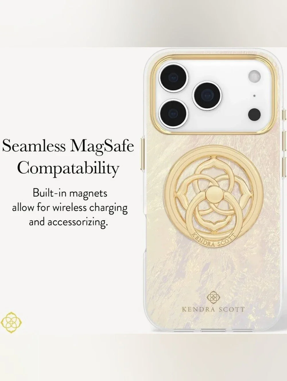 Kendra Scott Iridescent Gold MagSafe Phone Case